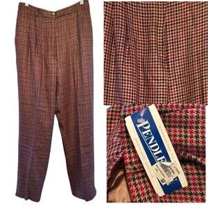 Vintage 1990's Pendleton Houndstooth Wool Size 14 Trouser Pants New with Tags